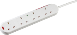 13A 4G 2M Surge Protected Extension Lead with Neon MLA