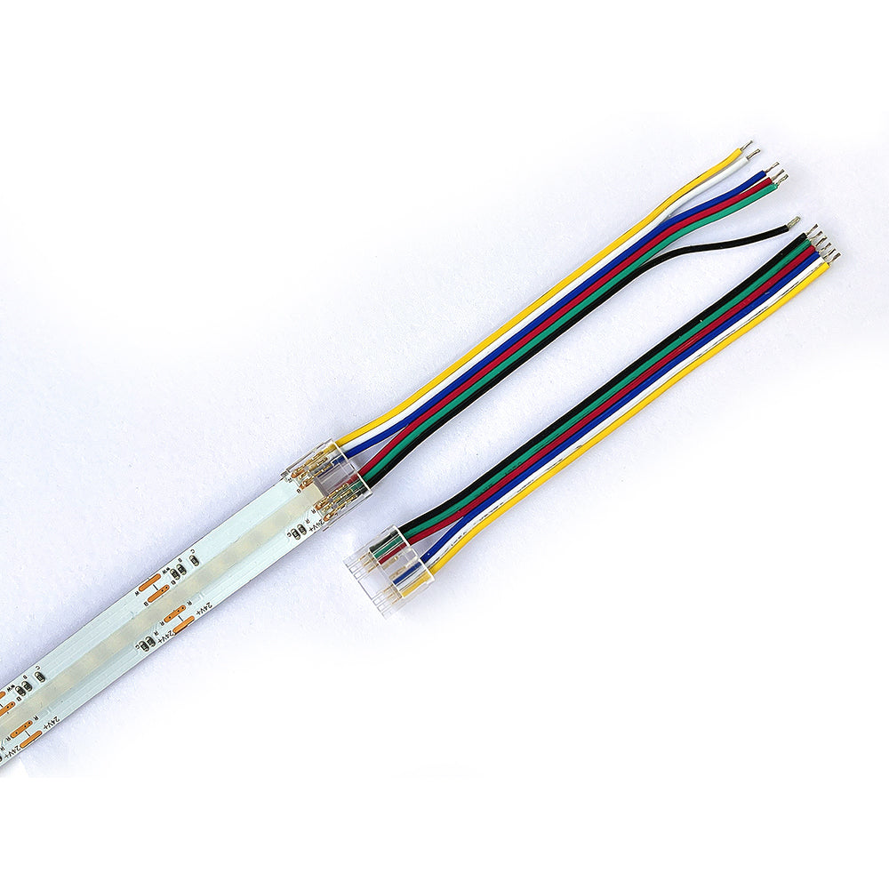 RGBCW LED Strip (T595) connector with Power cable of 10 cms