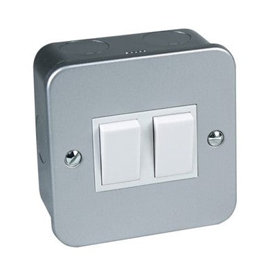 Metal Clad 2Gang 2Way Switch Double Switch CED