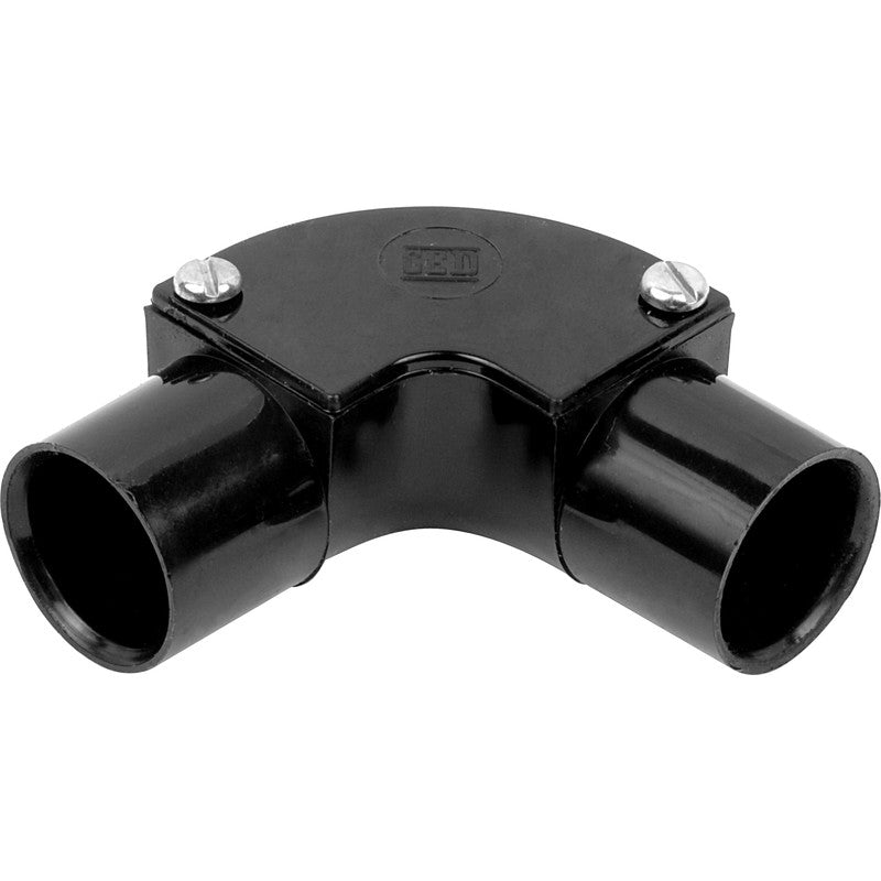 Conduit 20mm Black PVC Inspection Elbow – CIB20
