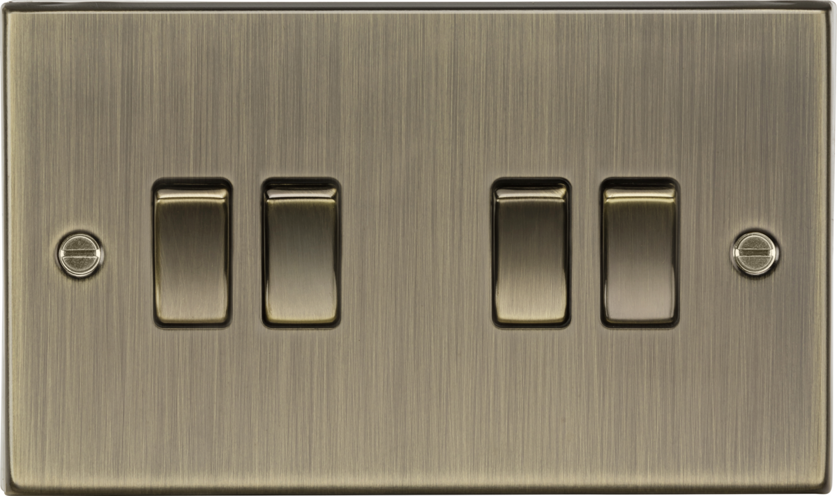 10AX 4G 2-way Plate Switch - Antique Brass CS41AB MLA