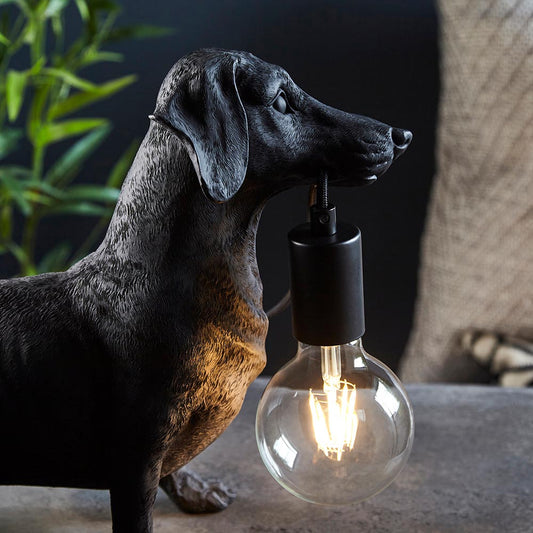 Endon Daschund Table - Matt Black 101188