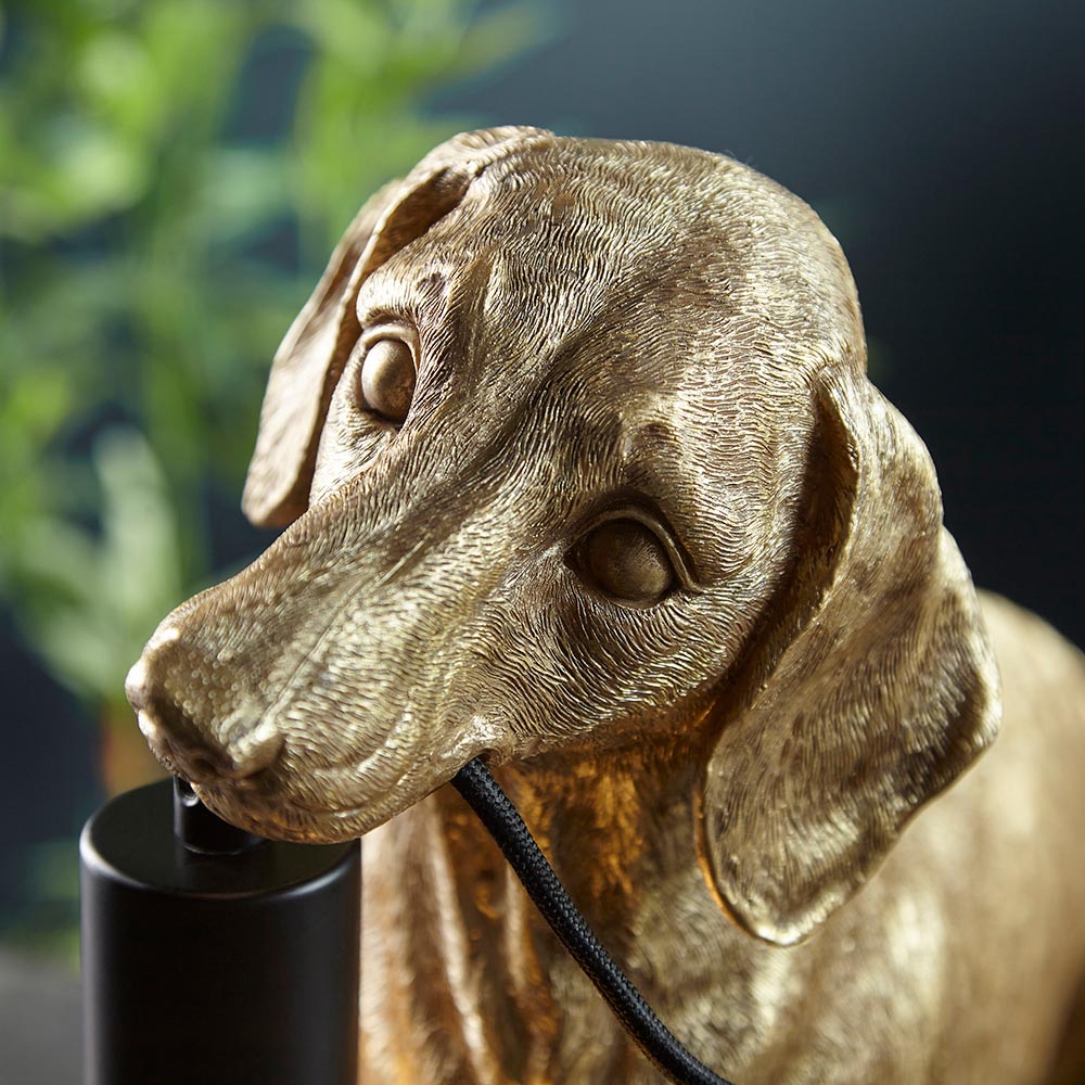 Endon Daschund Table - Vintage Gold 101187