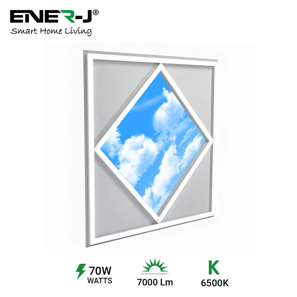 60x60cm Diamond Sky & Cloud Ceiling LED Panel Light - 70W, Cool White | Single pack - 6500K