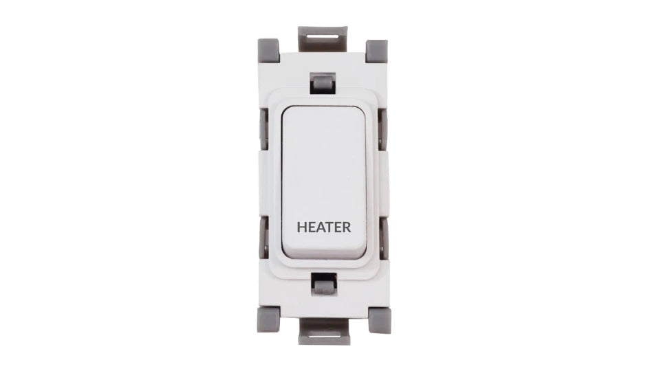 Deta Grid Switch 20A DP Heater White G3563