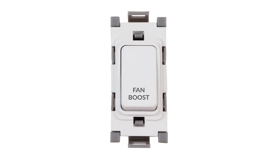 Deta Grid Switch 20A DP Fan Boost White G3565
