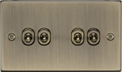 MLA 10AX 4G 2-way Toggle Switch - Antique Brass CSTOG4AB