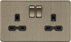 13A 2G DP Switched Socket - Antique Brass SFR9000AB MLA