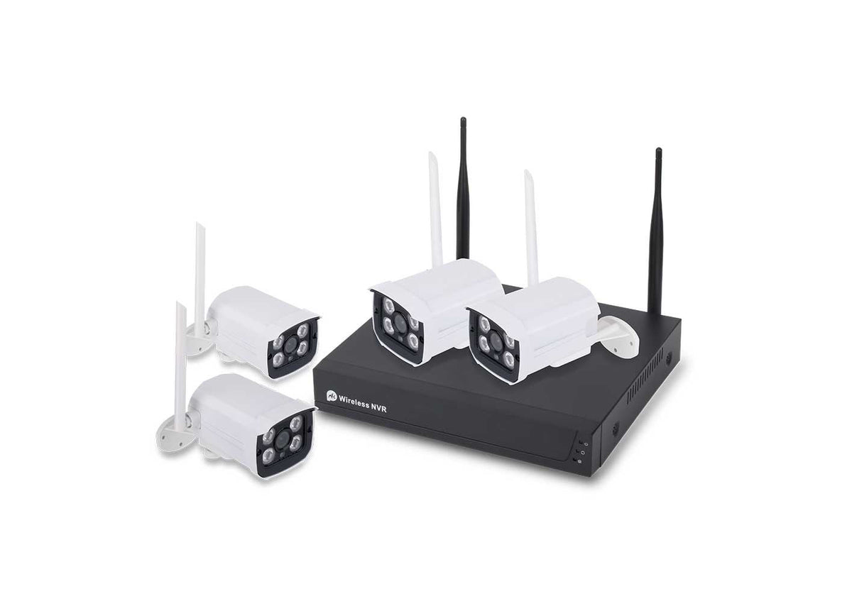 ENER-J 8CH WiFi NVR CCTV Kit with 4x1080P Outdoor IP66 Cameras, Wireless Home & Business Security System with Night Vision, Motion Alerts, Remote Access & Enhanced Signal Coverage