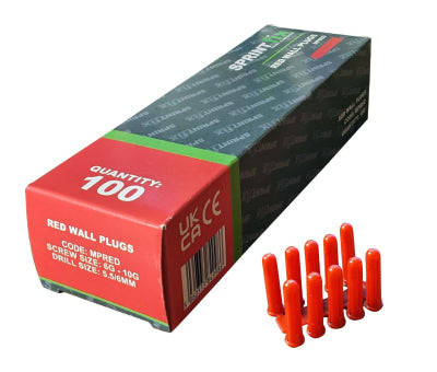 Deligo MPRED Red Wall Plugs Per 100