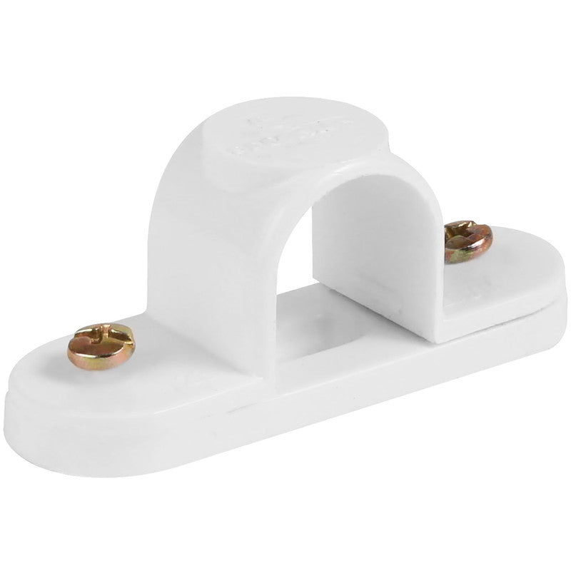 Conduit 20mm White Spacer Bar Saddle SBS20W