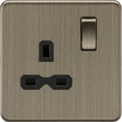 13A 1G DP Switched Socket - Antique Brass SFR7000AB MLA
