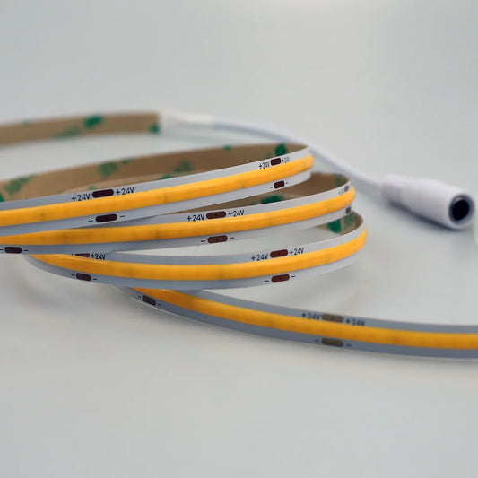 24V COB LED Strip Lights with 480 LEDs/M, 10W/M, 800lm/M, CRI 90-92, Red Colour