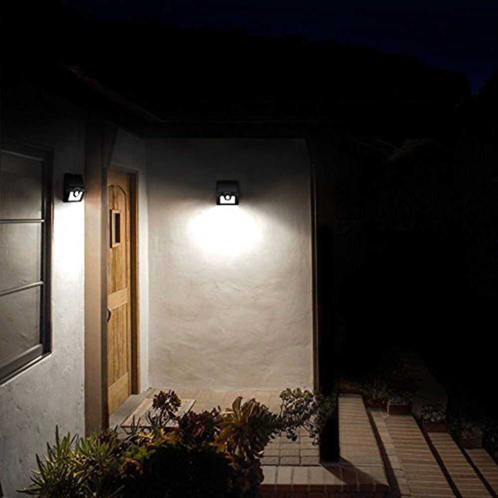 Pack of 2 Solar Powered Motion Sensor Outdoor Security Light, Super Bright, Wireless, 1.6W