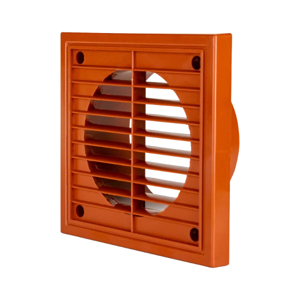 4" 100mm Fixed Louvre Grille Terracotta