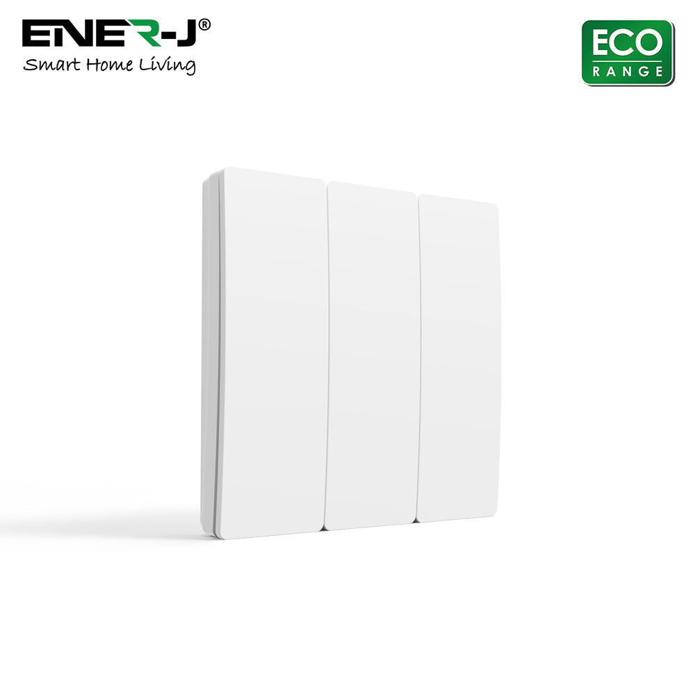 3 Gang Wireless Kinetic Switch Silver Body, IP55 - ECO Series