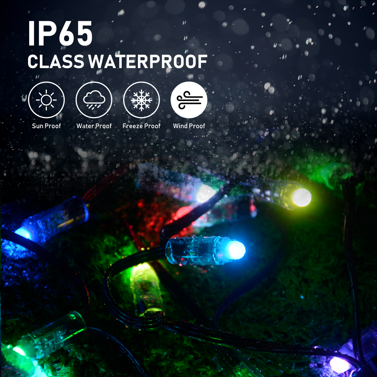 ENER-J Smart WiFi RGB Fairy Lights 5M, Alexa & Google Compatible, Music Sync LED String Lights with Remote, USB Powered, Flexible Copper Wire, Dimmable Multicolour Lighting | Single pack