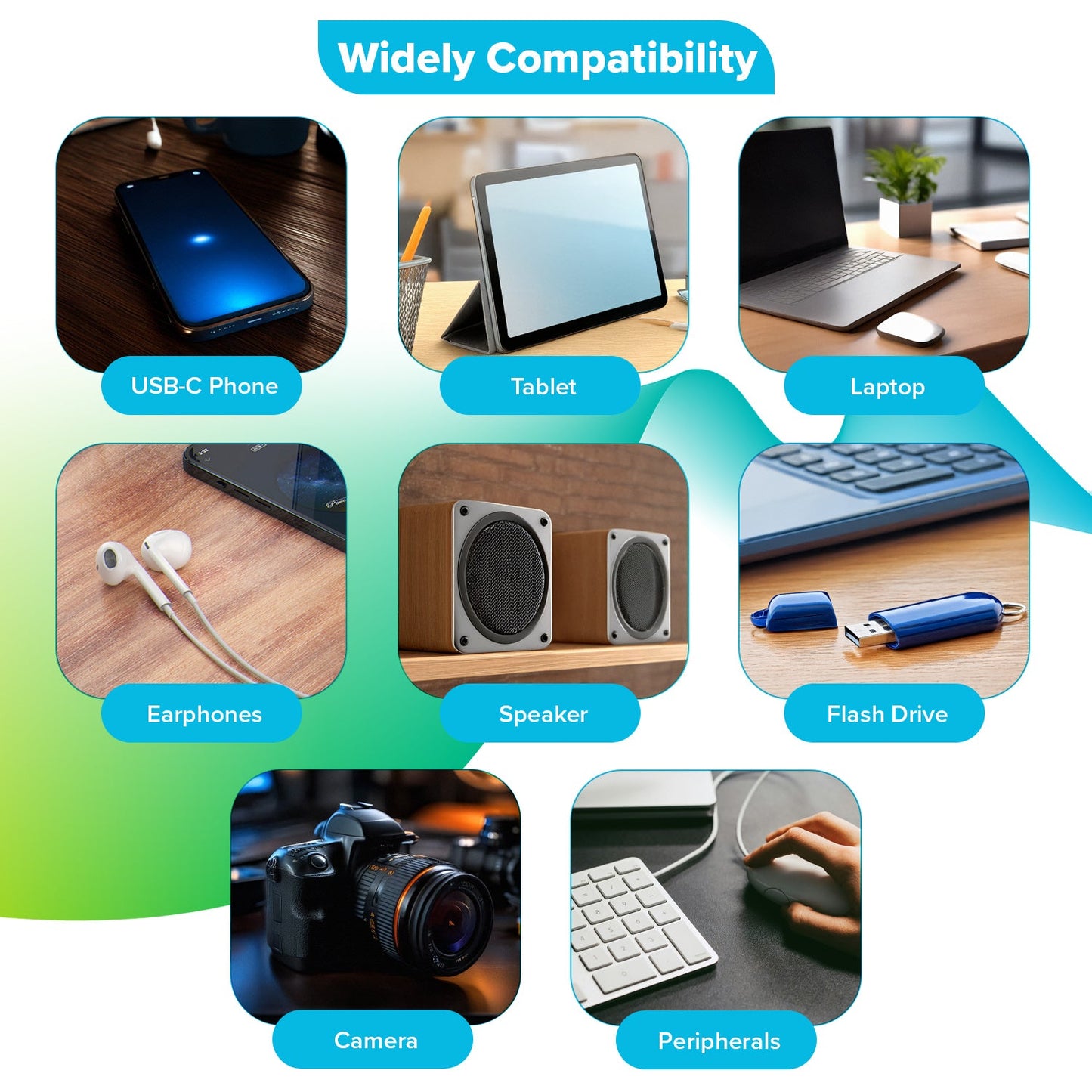 Maplin USB-C Multiport Hub USB-C to USB-A 3.0 / 3.5mm Jack / USB-C Charge Port