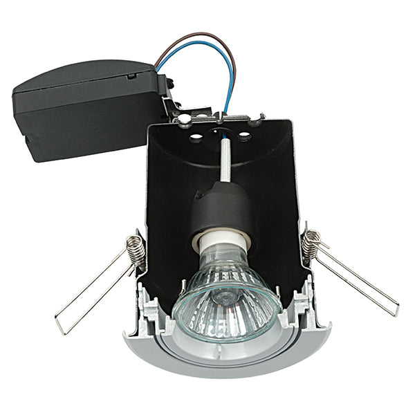 Fire Rated Downlight GU10 Mains Downlight Matt White / Stainless Steel Satin Nickel / Chrome