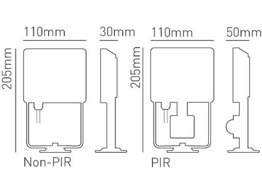 LED Floodlight 10w Collingwood CCT Colour Switchable PIR Security Flood