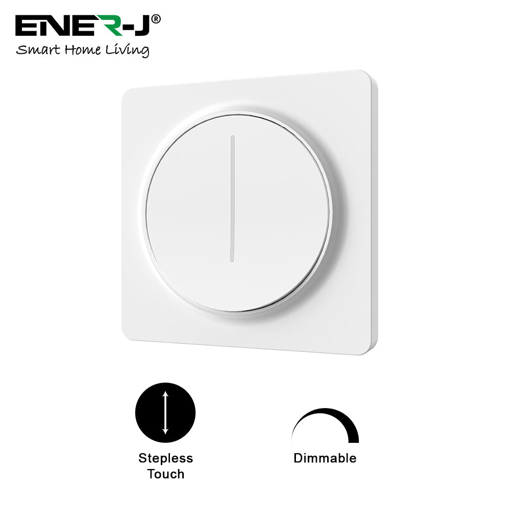 Smart Wi-Fi Dimmable Switch 1 Gang, Smart Dimmable Switch For Led Lights, Compatible With Alexa For Dimming Lights & Bulbs, White