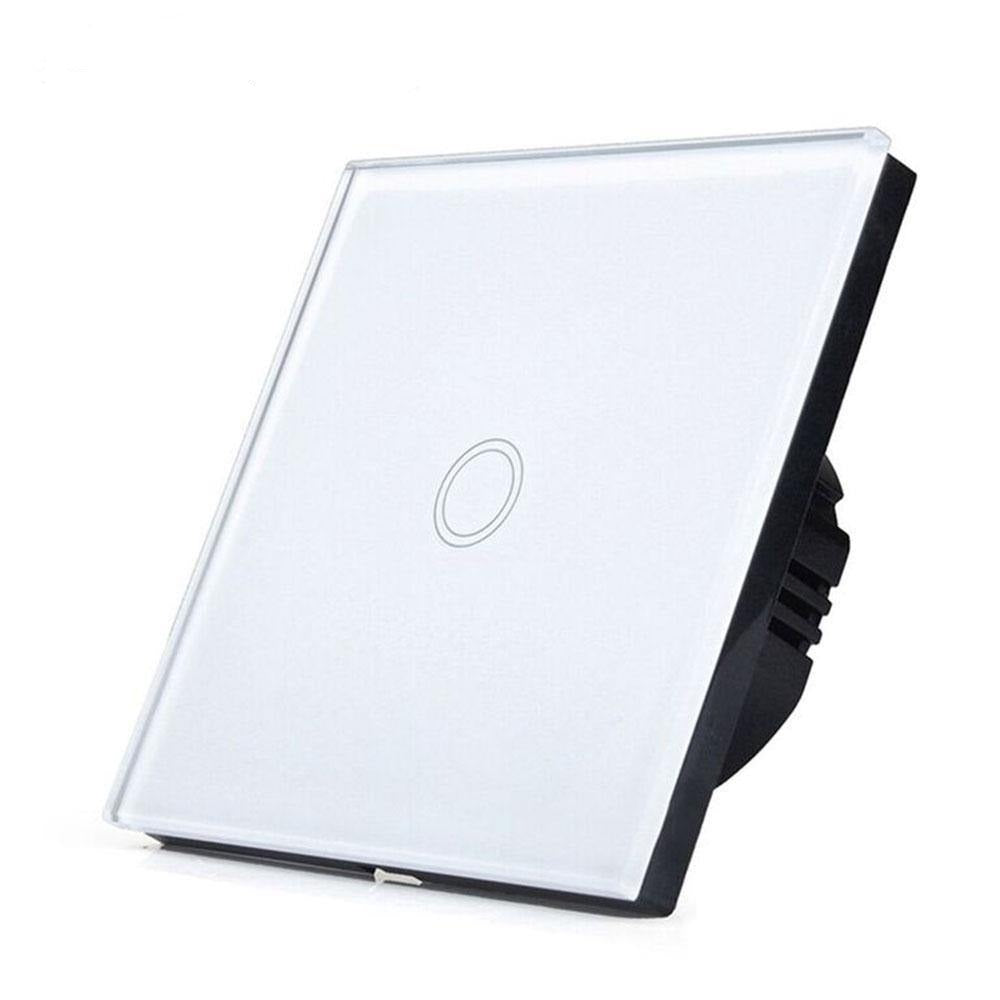 ENER-J WiFi Light Switch White – 1 Gang Smart Light Switch No Neutral Required, Alexa & Google Compatible, UK Glass Touch Panel