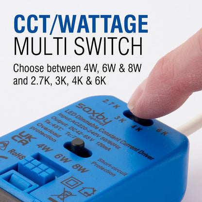 Shield360 Tri Wattage 4CCT 8W Downlight 103029 Saxby