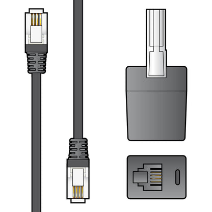 AV:Link Telephone Cable, RJ11 Male to RJ11 Male with BT Adapter