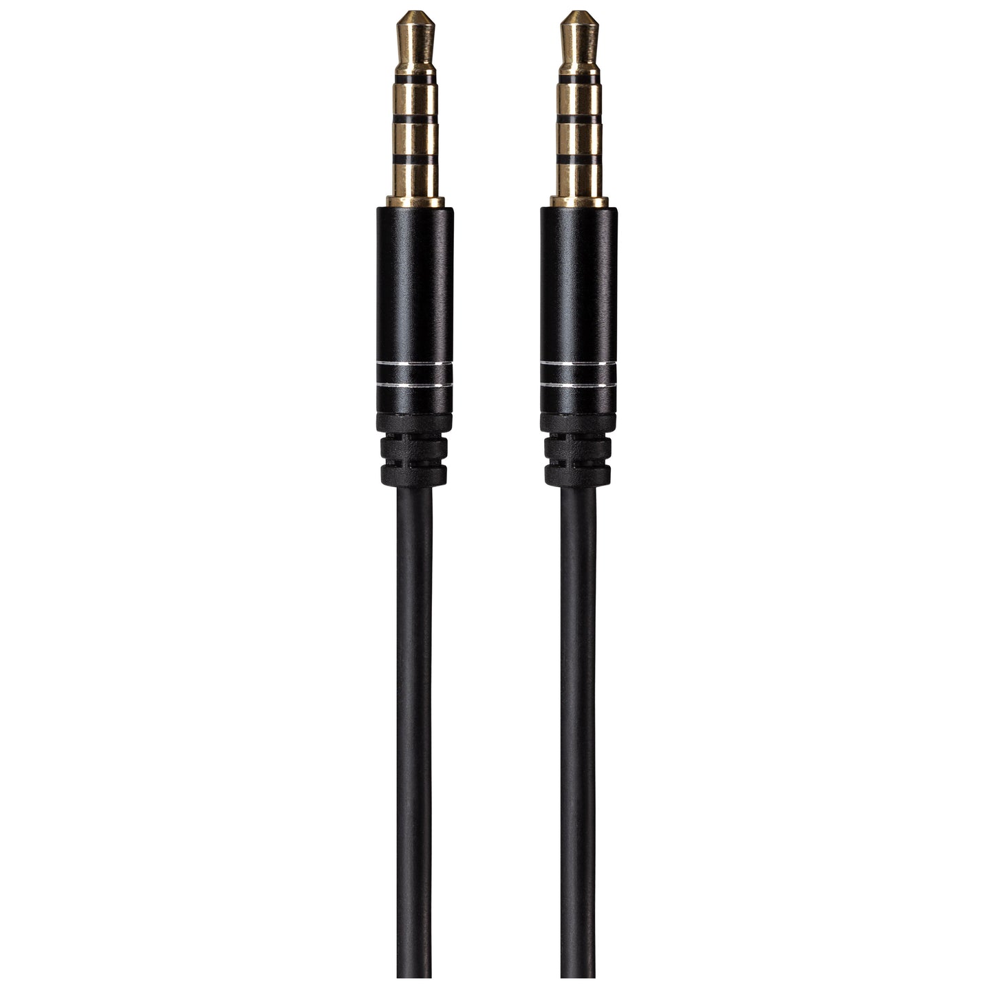 Maplin 3.5mm Aux Stereo 4 Pole TRRS Jack Plug to 3.5mm 4 Pole TRRS Jack Plug Cable - Black, 5m