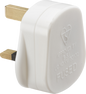 13A Plug Top with 13A fuse 13amp - White (Screw Cord Grip)