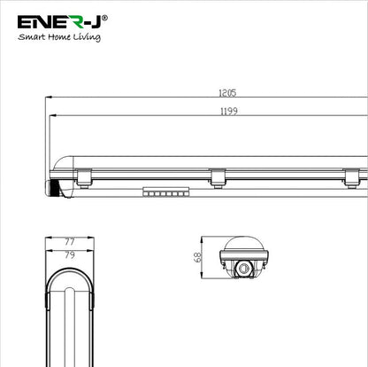 LED Non Corrosive IP65 Batten Fitting Light 150cms 50W 4000K, 6000 Lumens Ultra Bright, Up to 20000 Hours of Operation, Instant Start | Pack of 6