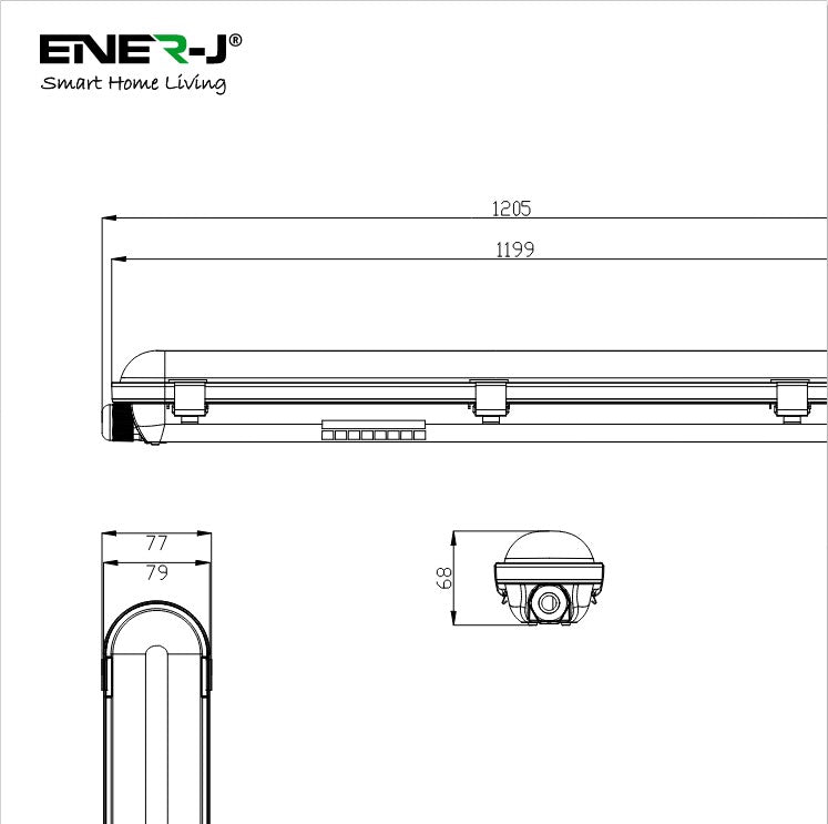 LED Non Corrosive IP65 Batten Fitting Light 150cms 50W 6000K, 6000 Lumens Ultra Bright, Up to 20000 Hours of Operation, Instant Start | Single pack