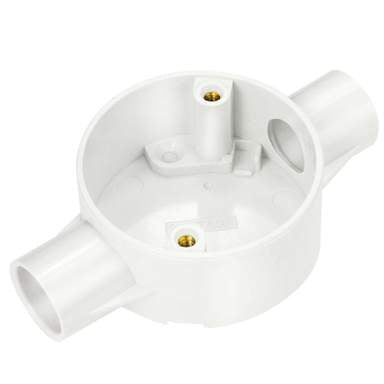 Conduit 20mm 2 Way Through Terminal White CRB20