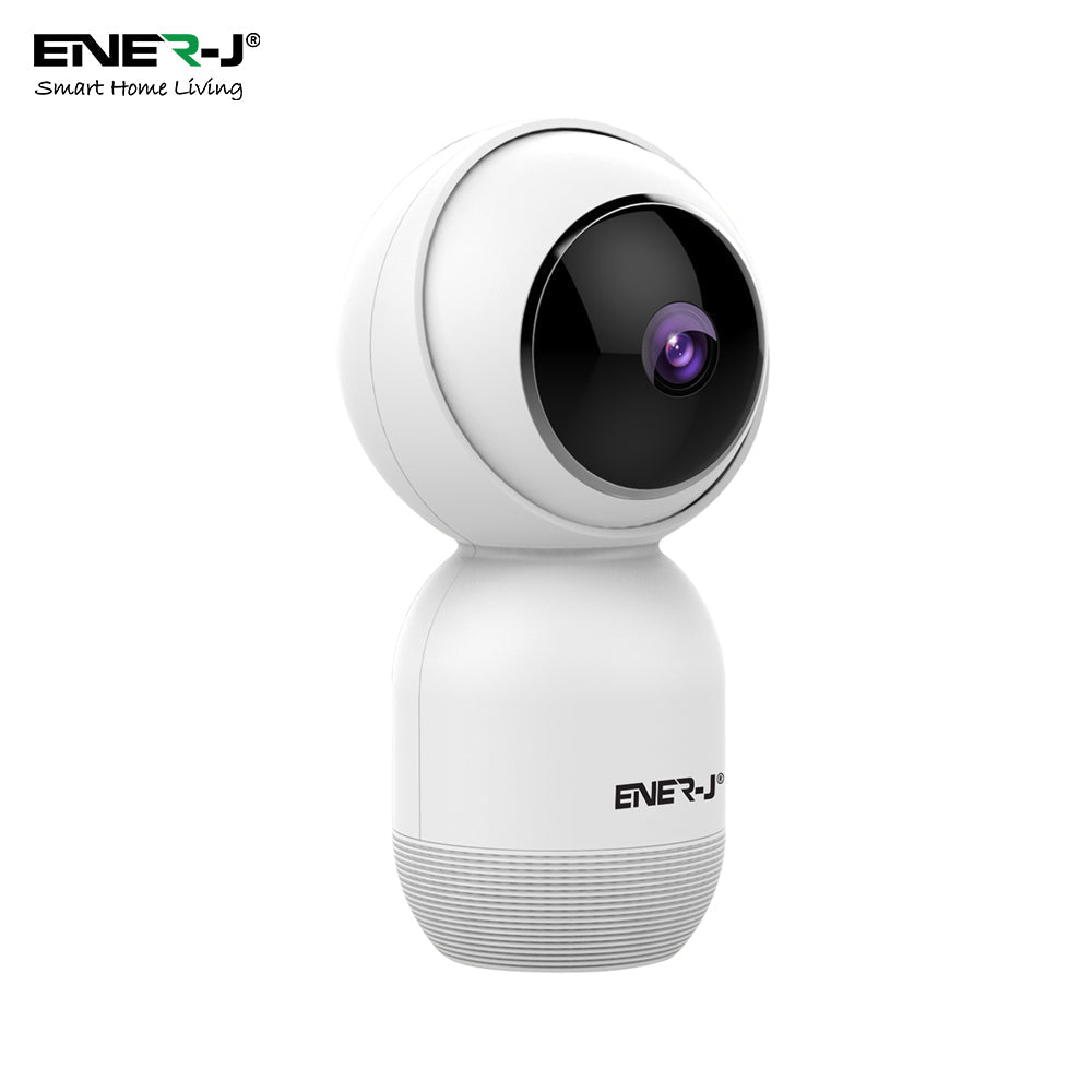 Ener-J Smart WiFi 1080P PTZ Indoor Security Camera, 360 Degree Coverage, Night Vision, Two-Way Audio & Motion Tracking