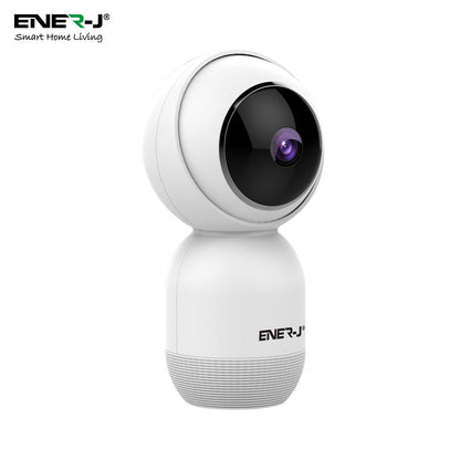Ener-J Smart WiFi 1080P PTZ Indoor Security Camera, 360 Degree Coverage, Night Vision, Two-Way Audio & Motion Tracking