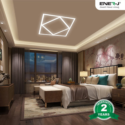 Stylish Double Square Borderline LED Ceiling Panel 60x60cms, 4000 Lumens, 3 Years Warranty, Ideal for Offices, Retail Shops, Hotels, Schools, Restaurants - Single Pack