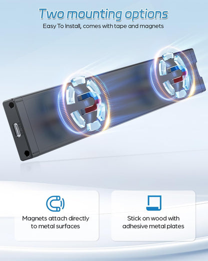 Wireless Motion Sensor Under Cabinet Closet Kitchen Counter LED Night Light 2 Pk