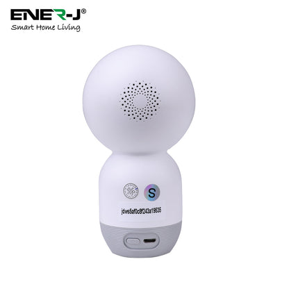 Ener-J Smart WiFi 1080P PTZ Indoor Security Camera, 360 Degree Coverage, Night Vision, Two-Way Audio & Motion Tracking