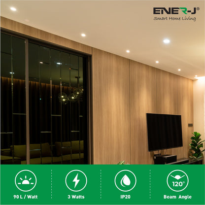 3W Recessed Round LED Mini Panel Downlight, 85mm Diameter, 70mm Hole Size, 4000K, 2 Years Warranty | Single pack