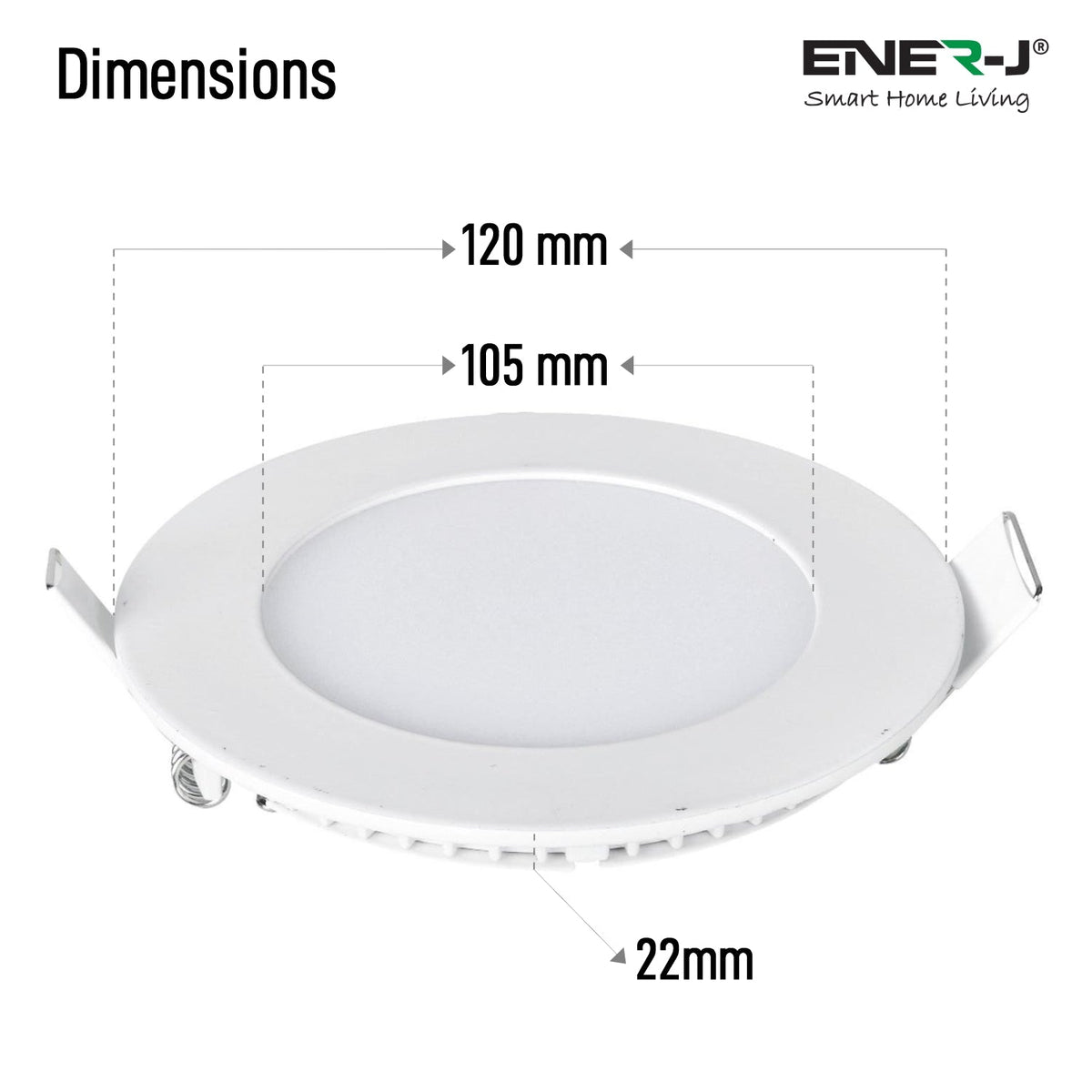 6W Recessed Round LED Mini Panel Downlight, 120mm Diameter, 105mm Hole Size, 2 Years Warranty, 20000 Hours Long life | Pack of 4 - 4000K