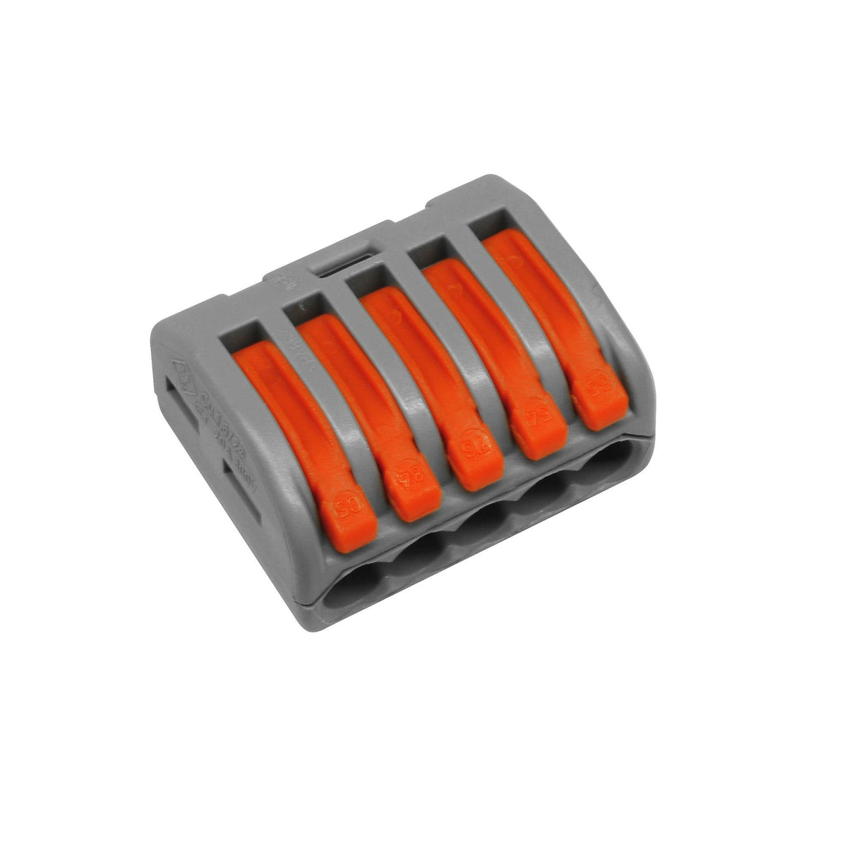 50Pcs 5 Way Spring Terminal Block Reusable Electric Cable Wire Connector