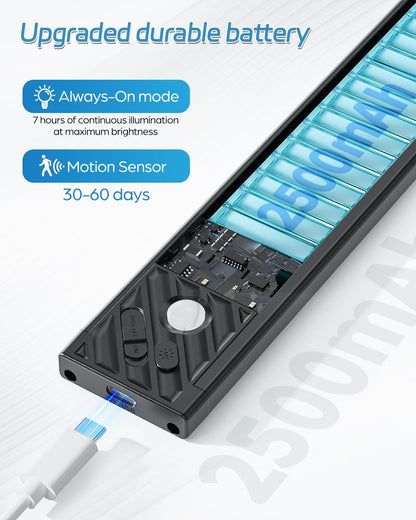 Wireless Motion Sensor Under Cabinet Closet Kitchen Counter LED Night Light 2 Pk