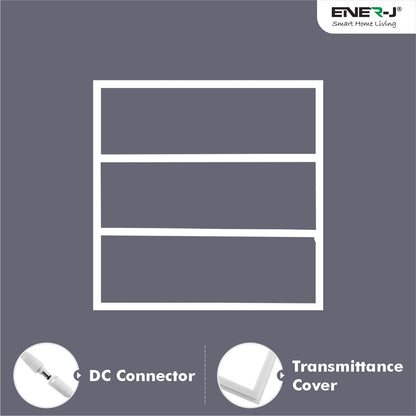 Edgelit Borderline LED Panel with Middle Bars 40W 4000 Lumens, 2 Years Warranty, 6000K for Offices, Schools, Hotels, Restaurants (Pack of 6)