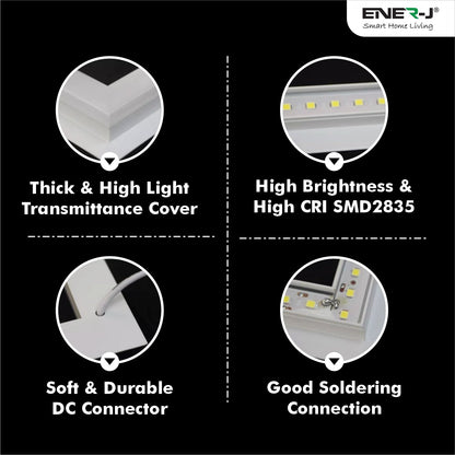 Double Square LED Ceiling Panel 60x60cms 40W 4000 Lumens, 3 Years warranty, CCT Switchable