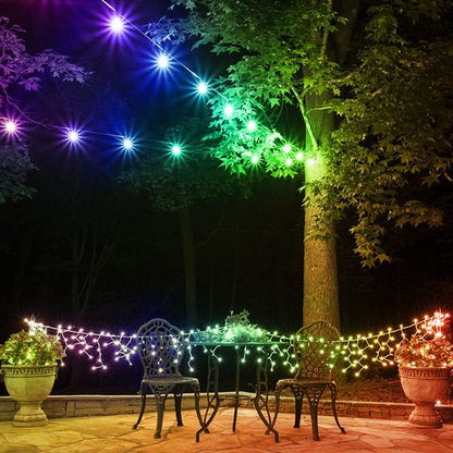 ENER-J Smart WiFi RGB Fairy Lights 5M, Alexa & Google Compatible, Music Sync LED String Lights with Remote, USB Powered, Flexible Copper Wire, Dimmable Multicolour Lighting | Single pack