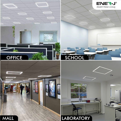 40W LED Super Bright Frame Border Line LED Light Panel Ceiling Lamp, 60x60cms, 40W with 4000 Lumens, 3 Years Warranty | Pack of 6 - 4000K