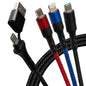 Maplin USB-C & USB-A to USB-C / Lightning / Micro USB 3-in-1 Braided Cable