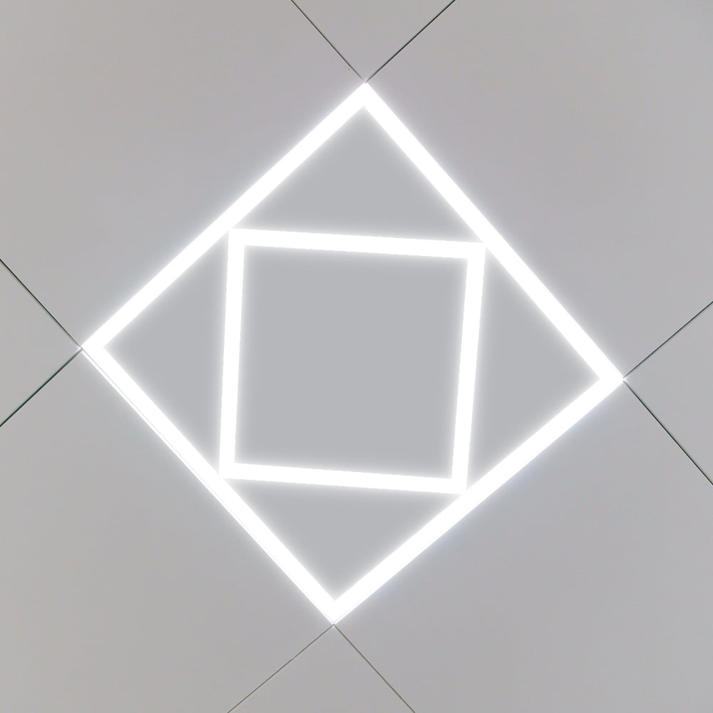 Double Square LED Ceiling Panel 60x60cms 40W 4000 Lumens, 3 Years warranty, CCT Switchable