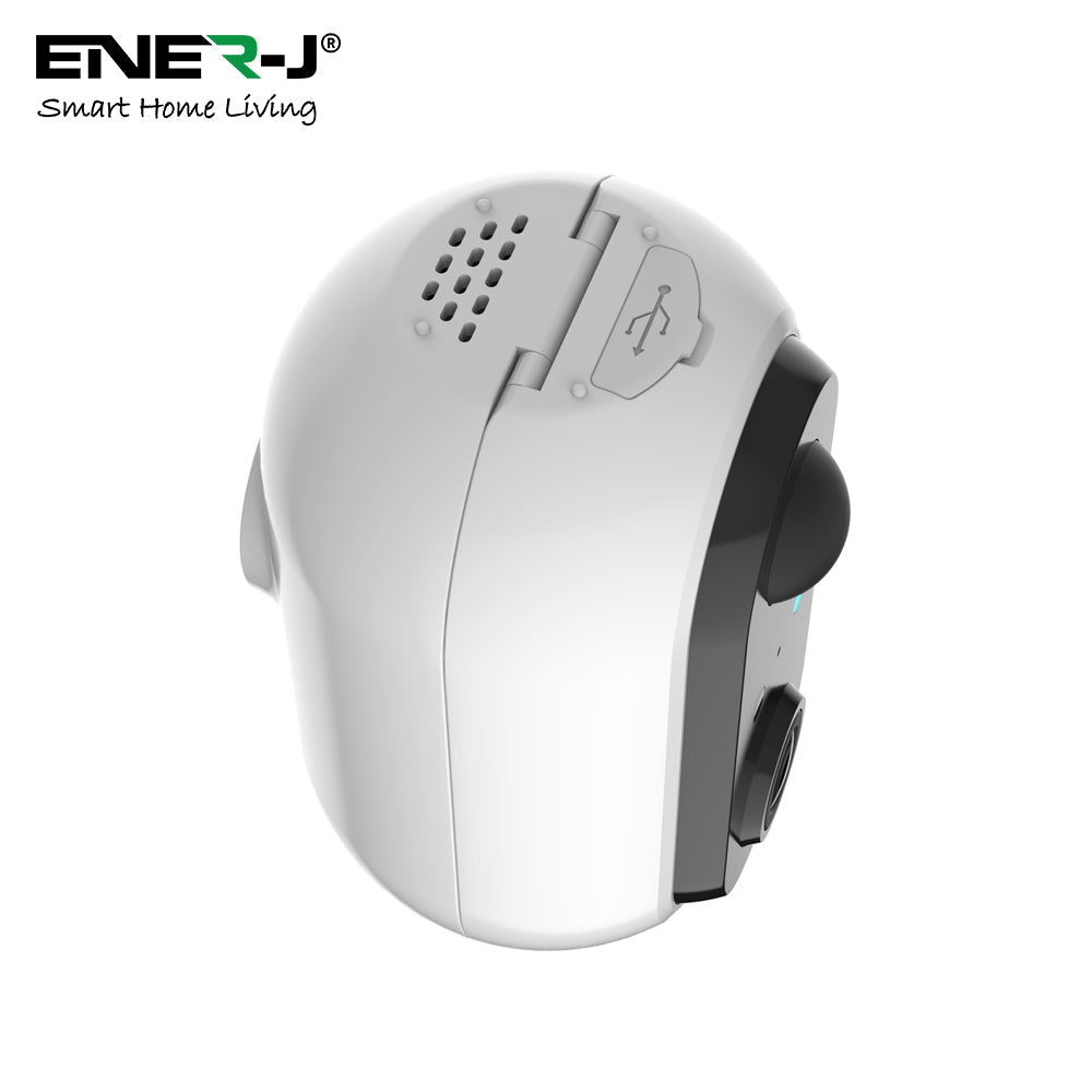 ENER-J Wireless Battery Security Camera – 1080p Smart Home Camera with PIR Motion Detection, No Wiring, No Subscription, Rechargeable Batteries Included (UK)