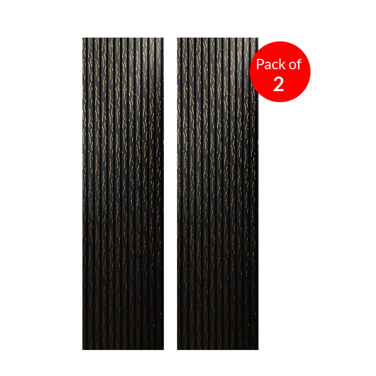 BRITWALL Linear Acoustic Wall Panel, 2400x600x21mm (Pack of 2) – Beige Gold Vein Design